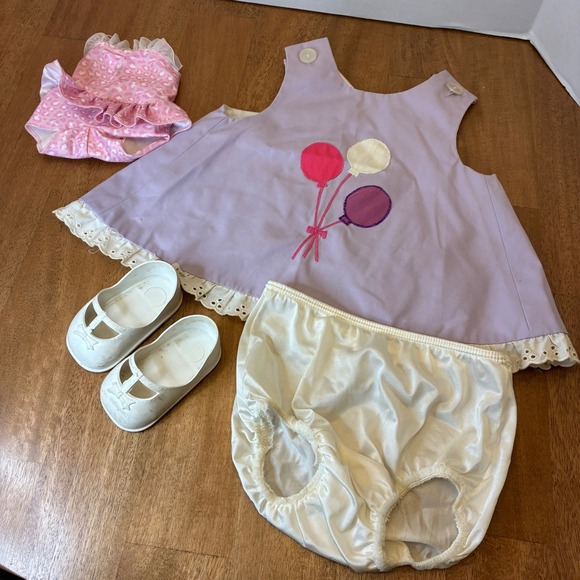 Samara Other - Vintage Samara 12M Doll Clothes Baby Girl Dress Swimsuit Shoes Fairy 4pc